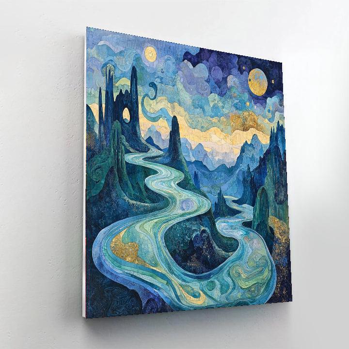 Max Ernst Inspired Ethereal Tides  Paint By Numbers