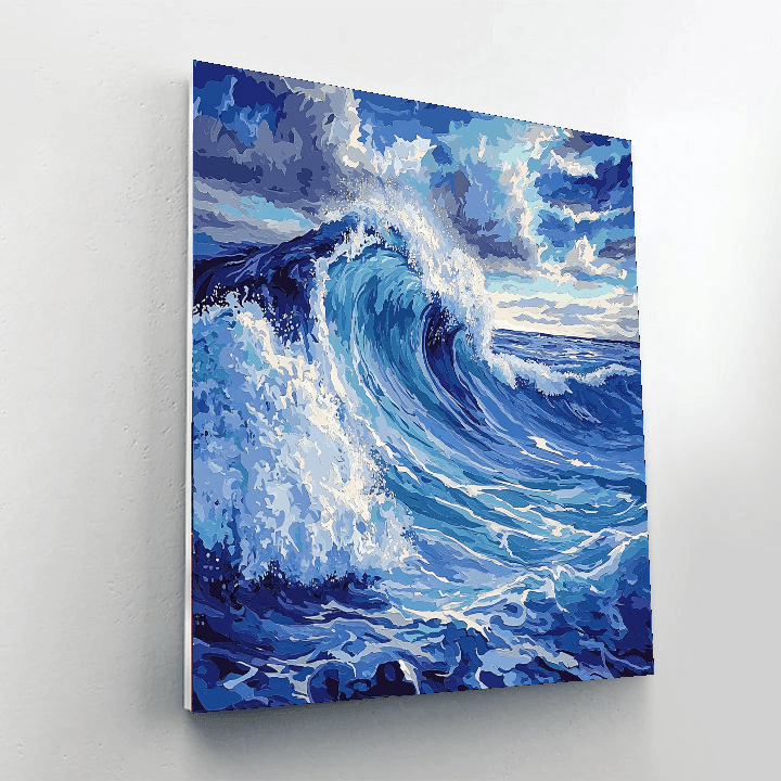 Hokusai Inspired Ethereal Ocean Symphony  Paint By Numbers Art