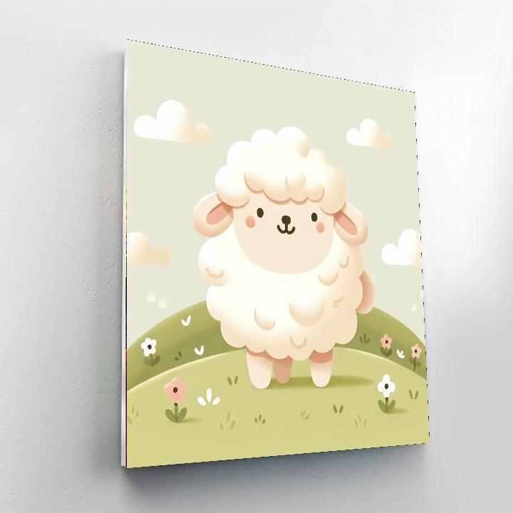 Cuddly Woolly Sheep DIY Paint By Numbers