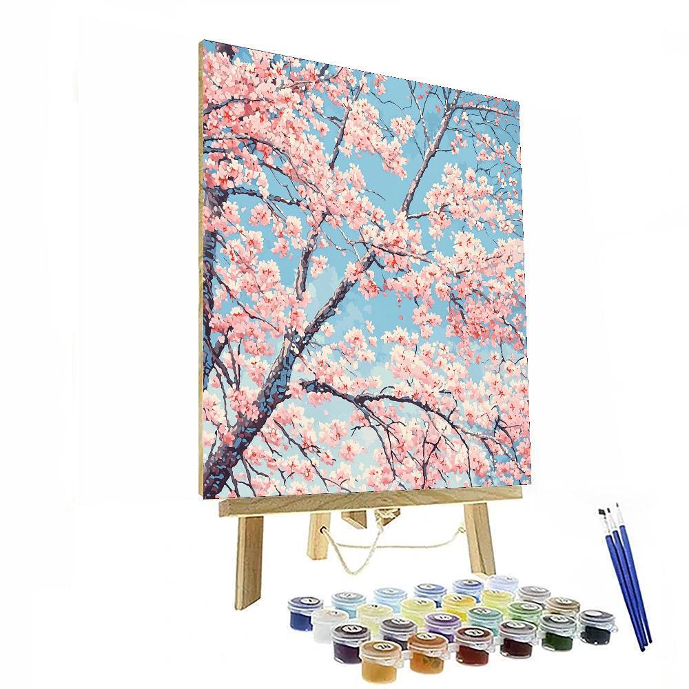 Utagawa Hiroshige Inspired Sakura Spring Symphony  Paint By Numbers