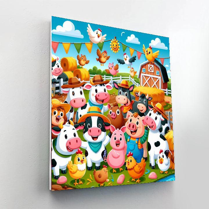 Festive Farm Friends Paint By Numbers