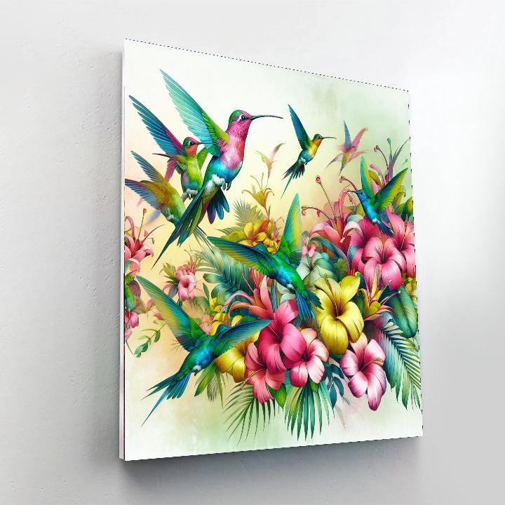 Hummingbird Oasis Painting By Numbers Kit