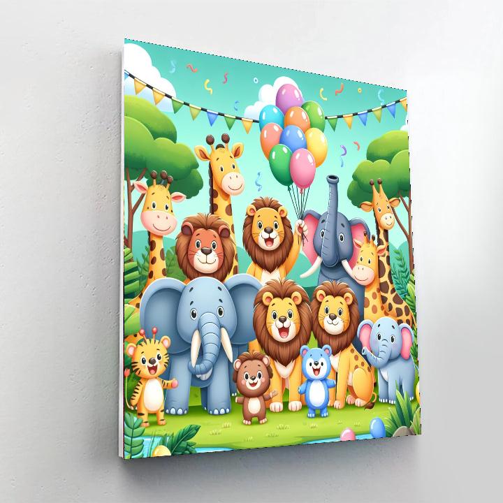 Safari Party Paint By Numbers Art
