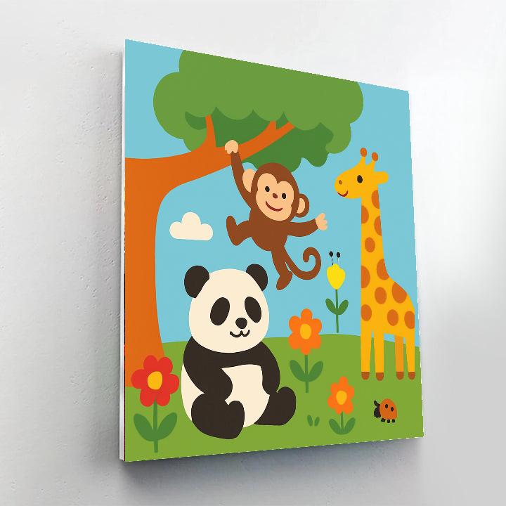 Super Cute Zoo Painting By Numbers Kit