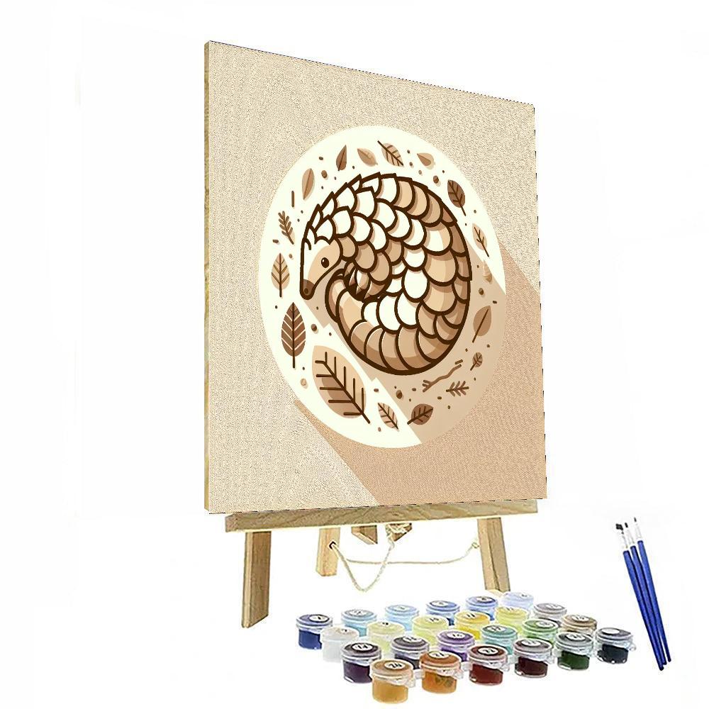 Playful Pangolin Paint By Numbers Art
