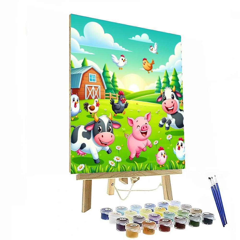 Fluffy Farm Friends Painting By Numbers Kit