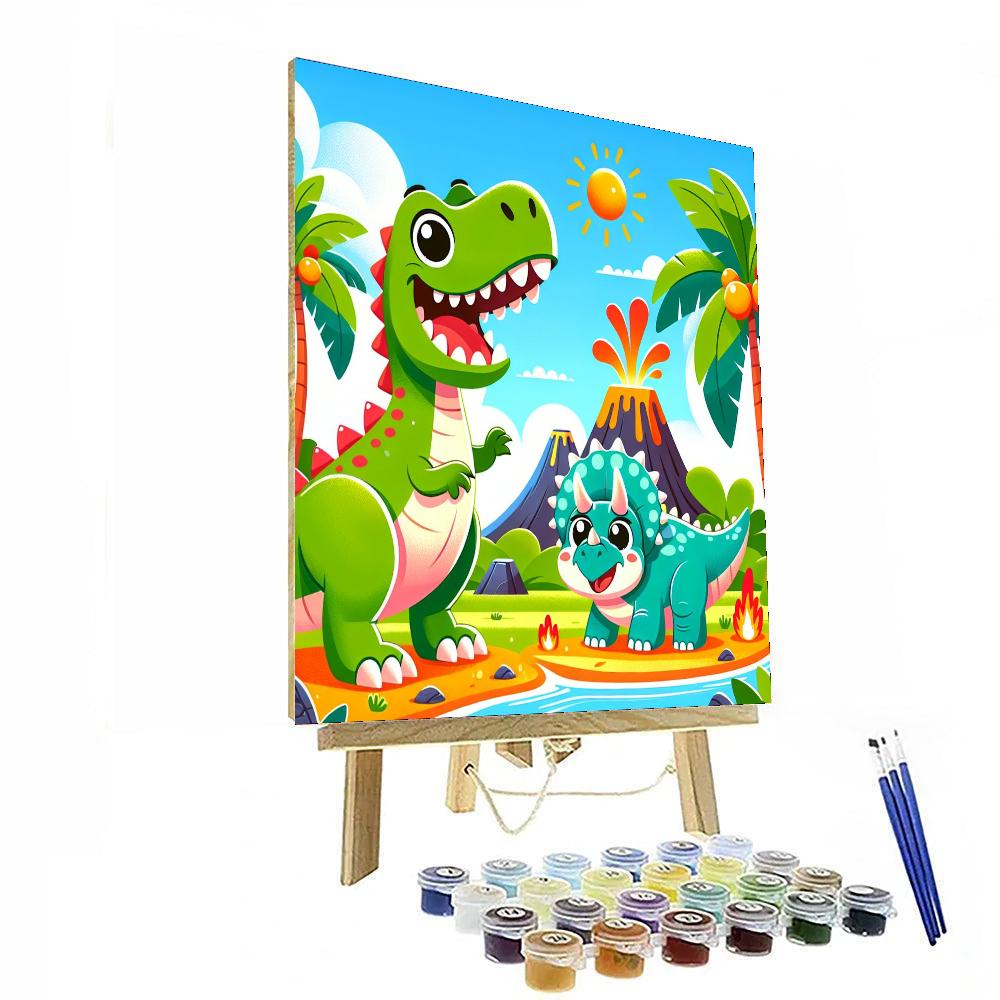 Dino Day Camp Painting Number Kit