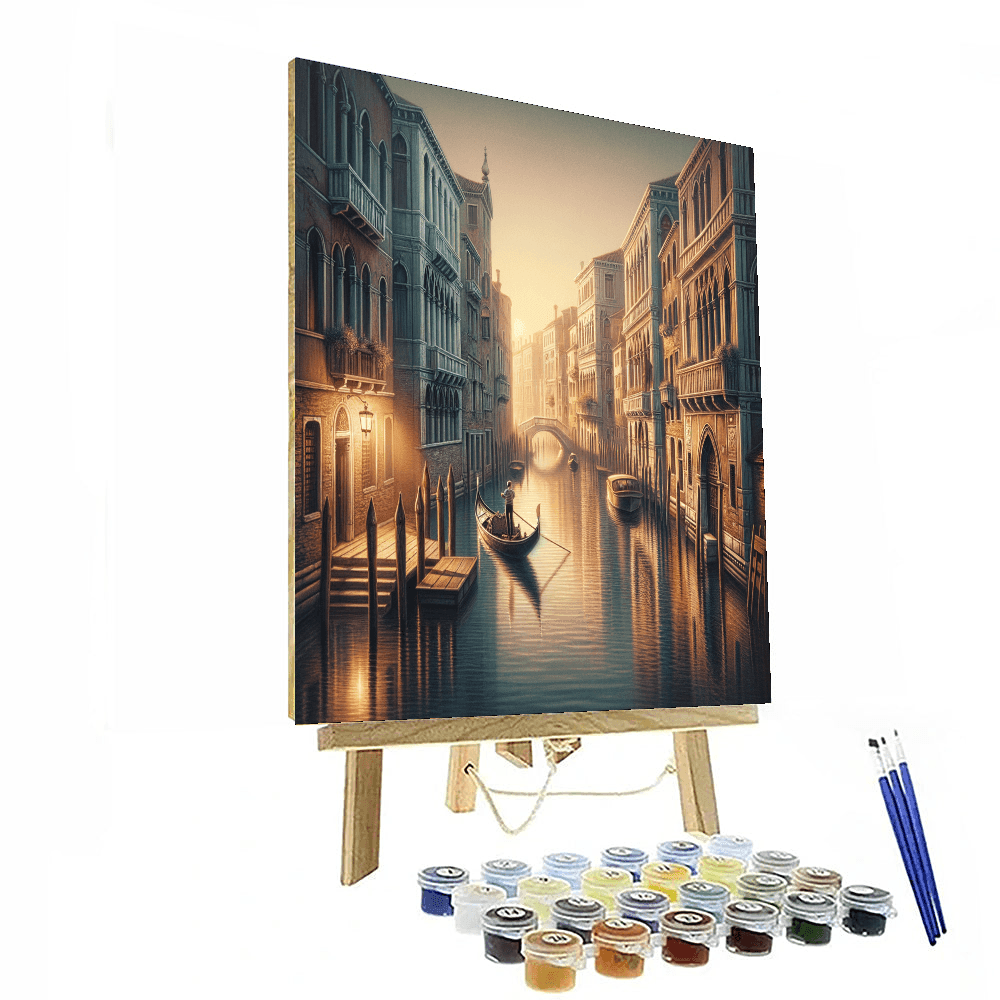 Venetian Gondola at Dusk - DIY Painting By Numbers Kit