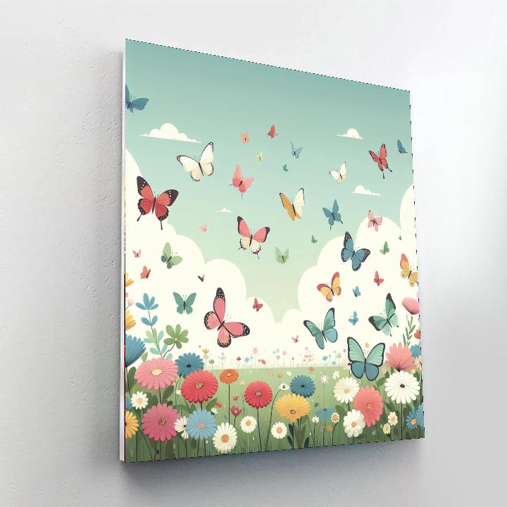 Blissful Butterfly Haven Numbered Painting Kits