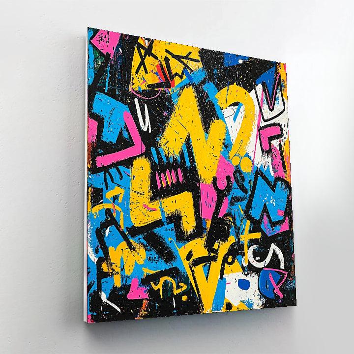 Jean-Michel Basquiat Inspired Scribbles Of The Soul  Number Painting