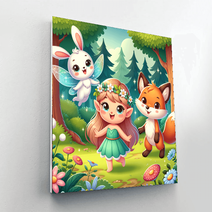 Cute Woodland Fairy Tale Painting By Numbers Kit