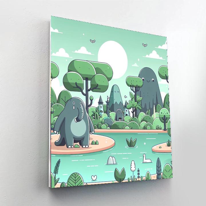 Gentle Giant's Oasis Paint By Numbers Art