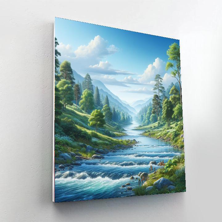 Wilderness River Harmony Number Painting