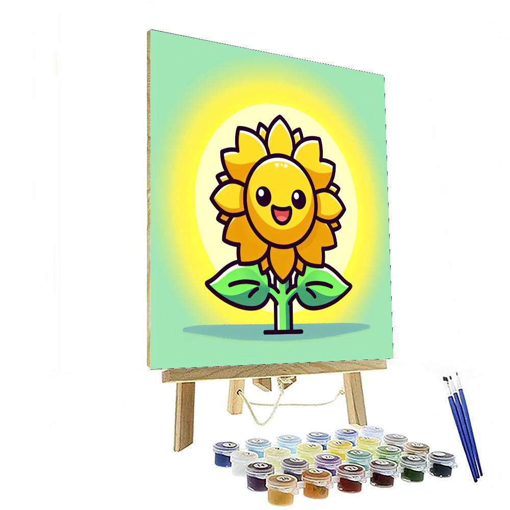Silly Sunflower Painting Number Kit