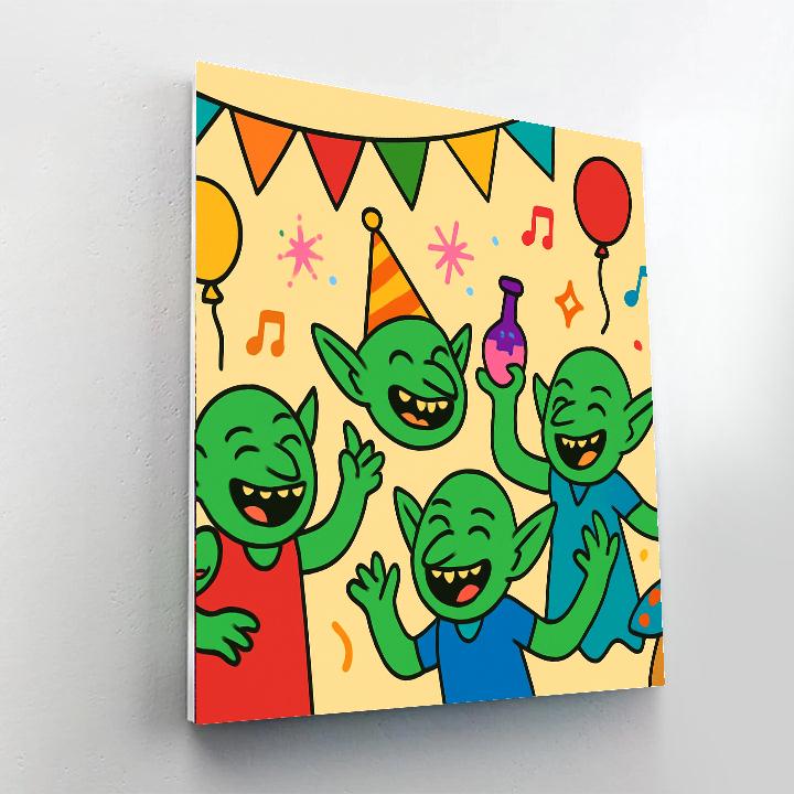 Giggling Goblins' Party DIY Paint By Numbers