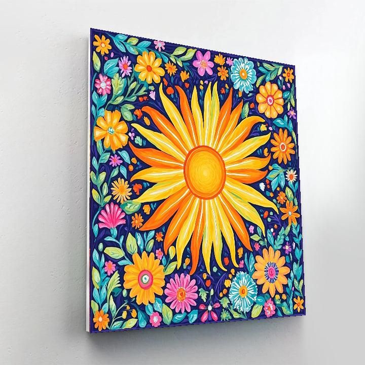 Frida Kahlo Inspired Ode To The Sun  Painting By Numbers Kit