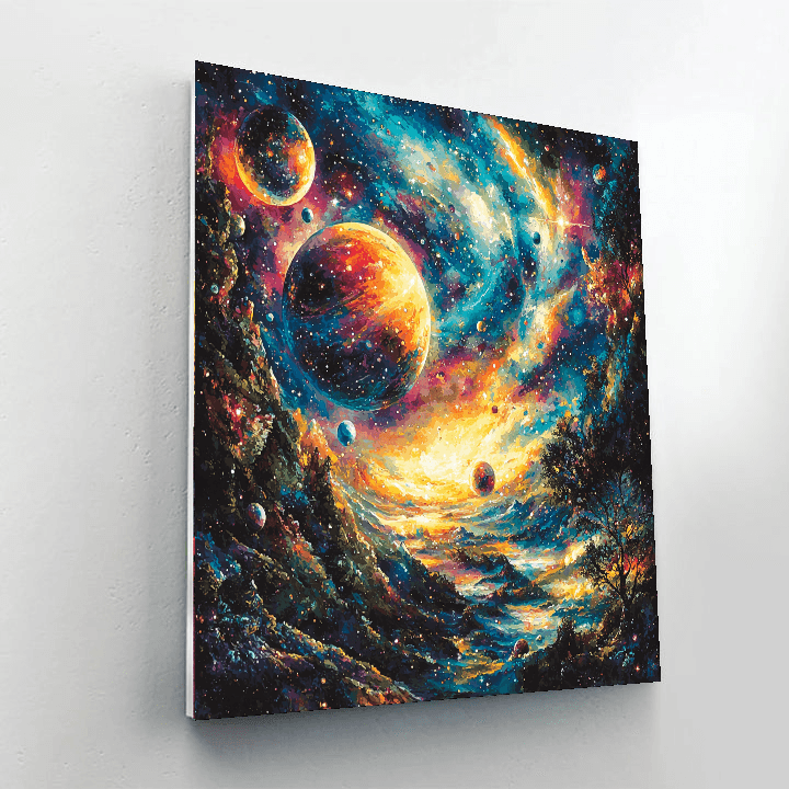 Salvador Dalí Inspired Galactic Escape  Paint By Numbers Art