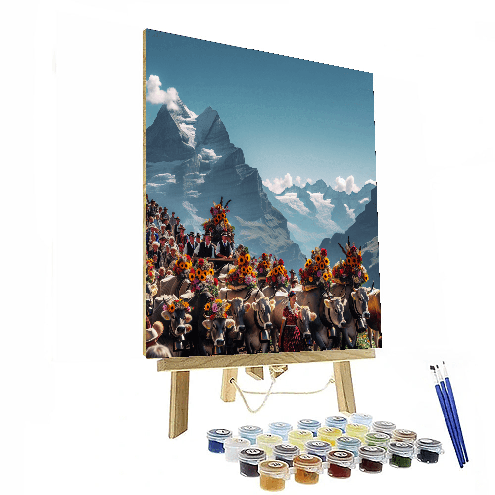 Alpine Transhumance Festival - Switzerland Paint By Color
