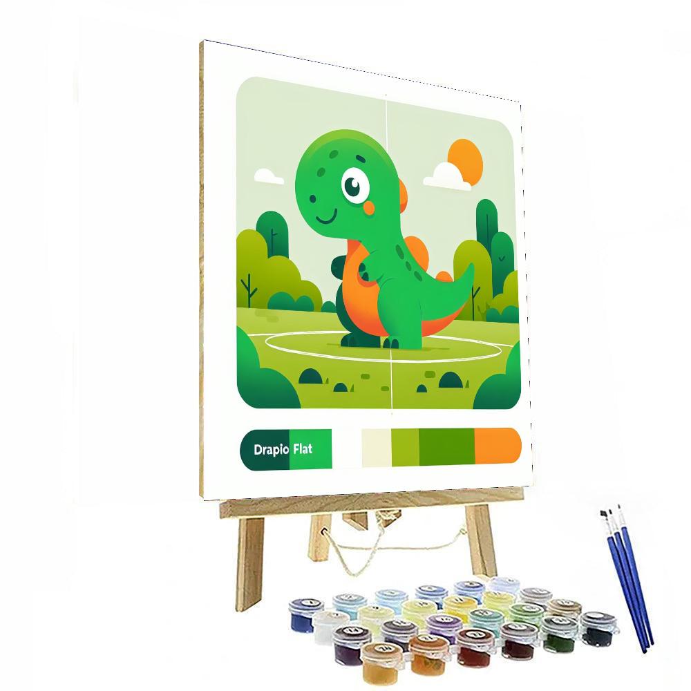 Lively Dino Park Numbered Painting Kits