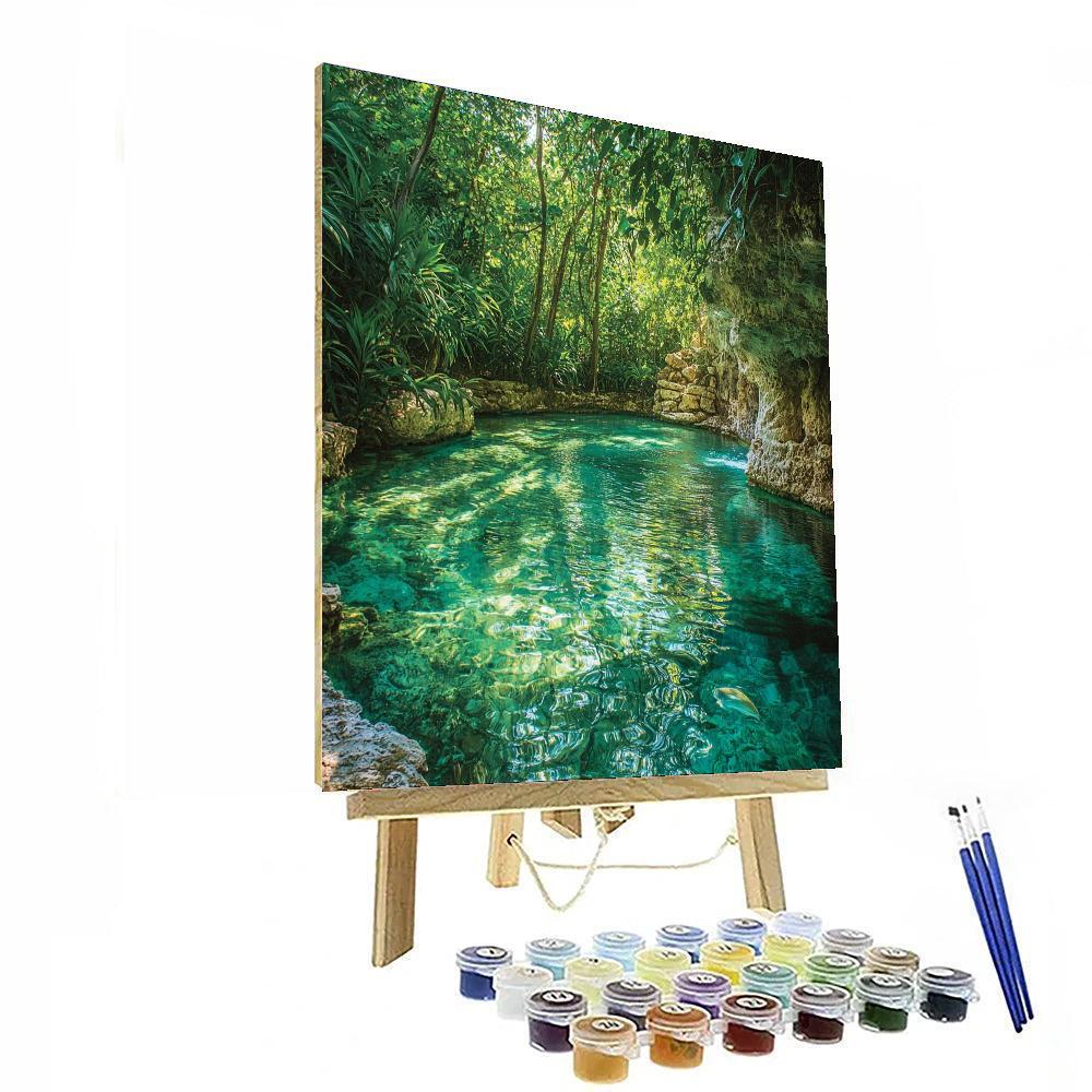 Cenotes Of Yucatan - Mexico DIY Paint By Numbers