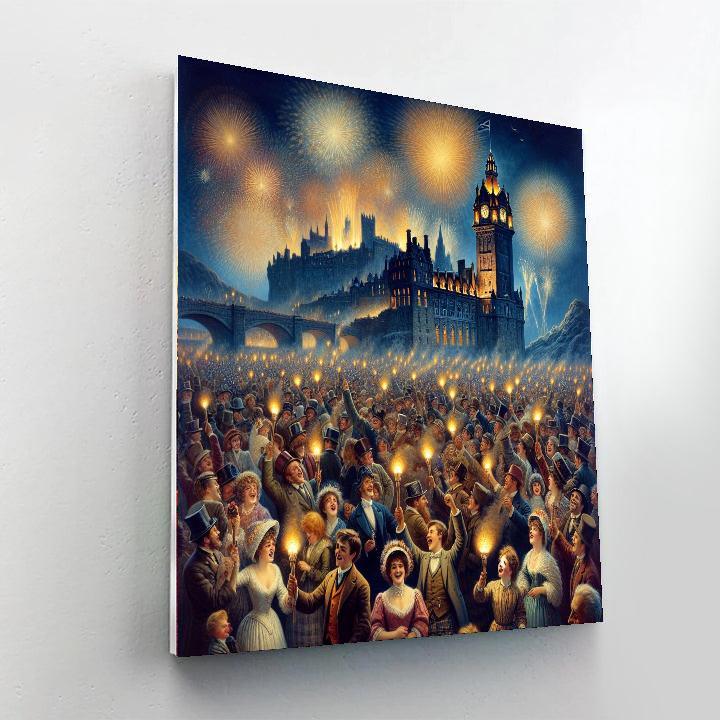 Edinburgh Hogmanay Number Painting