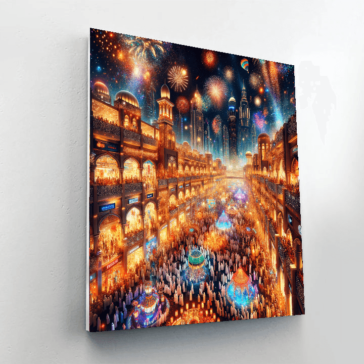 Dubai Shopping Festival - United Arab Emirates Painting By Numbers Kit