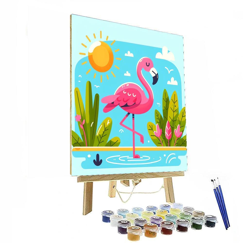 Fabulous Flamingo Painting Number Kit