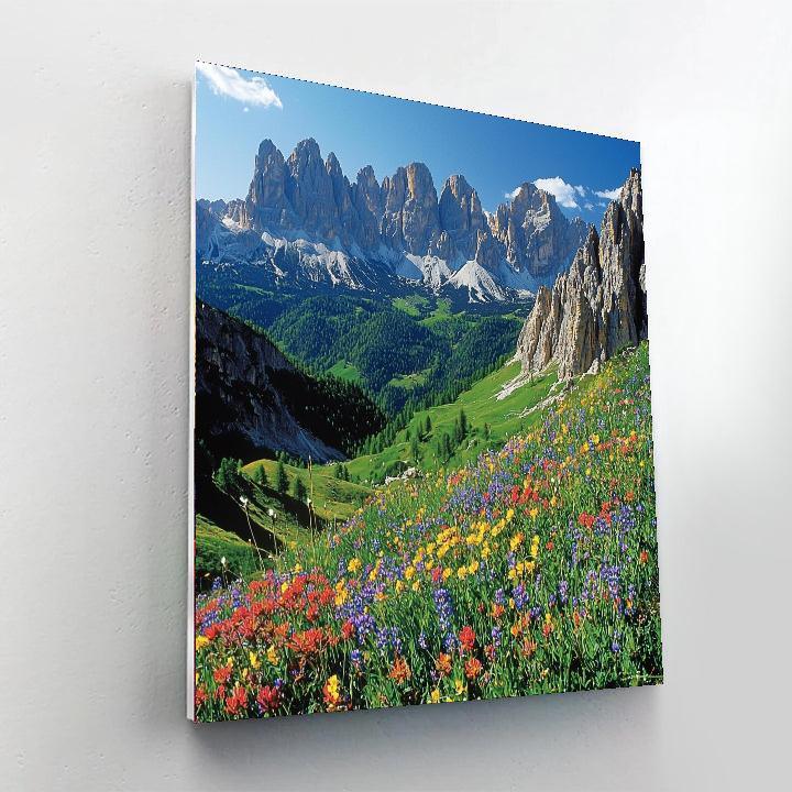 Dolomites Hiking Trail Painting Number Kit