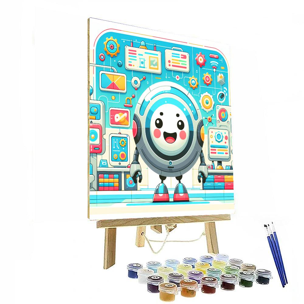 Friendly Robot Discovery Numbered Painting Kits