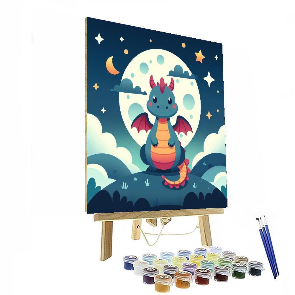 Moonlit Dragon Tales Painting By Numbers Kit