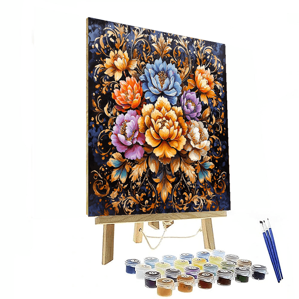 Neo-Baroque Style Inspired Neo-Baroque Floral Cascade  Paint By Numbers Kits