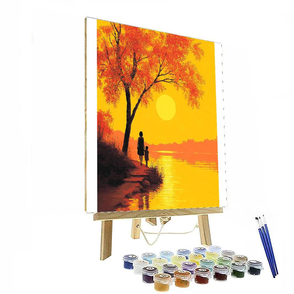 Golden Sunsets Number Painting