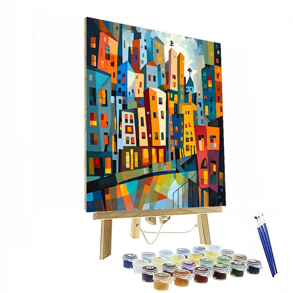Pablo Picasso Inspired Cubist Urban Jungle  Paint By Numbers Kits
