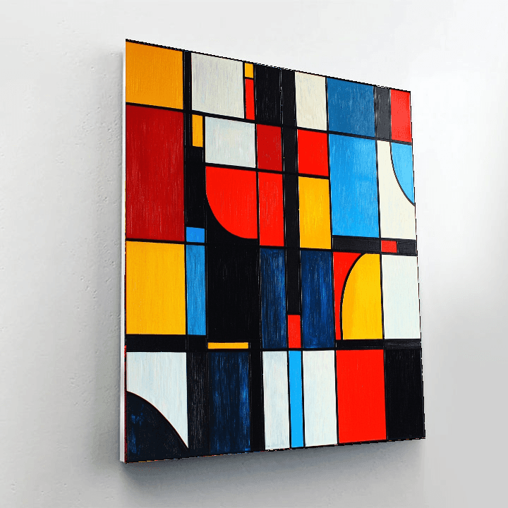 Piet Mondrian Inspired Patterns Of Time  Paint By Numbers Kits