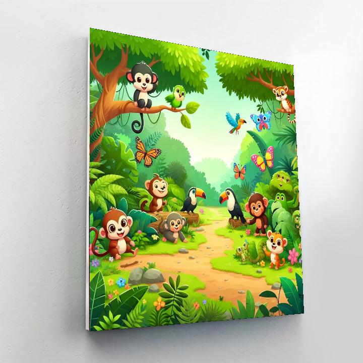 Adventures In The Rainforest Number Painting