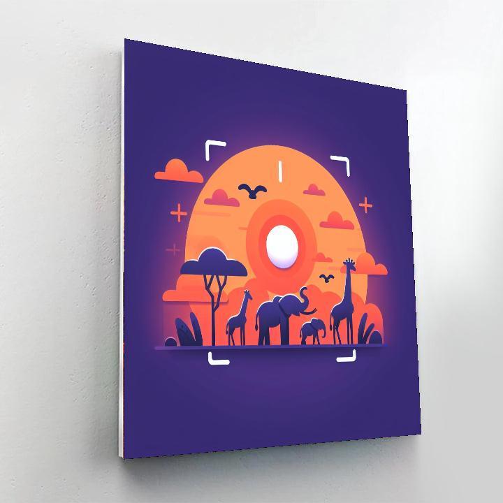 Sunset Safari Journey Numbered Painting Kits