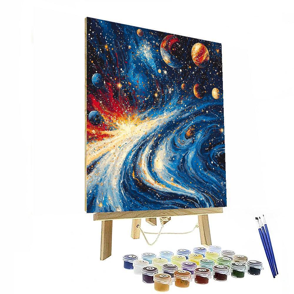 Jackson Pollock Inspired Dance Of The Cosmos  Paint By Numbers