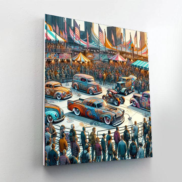 Yokohama Hot Rod Custom Show - Japan Paint By Numbers Art