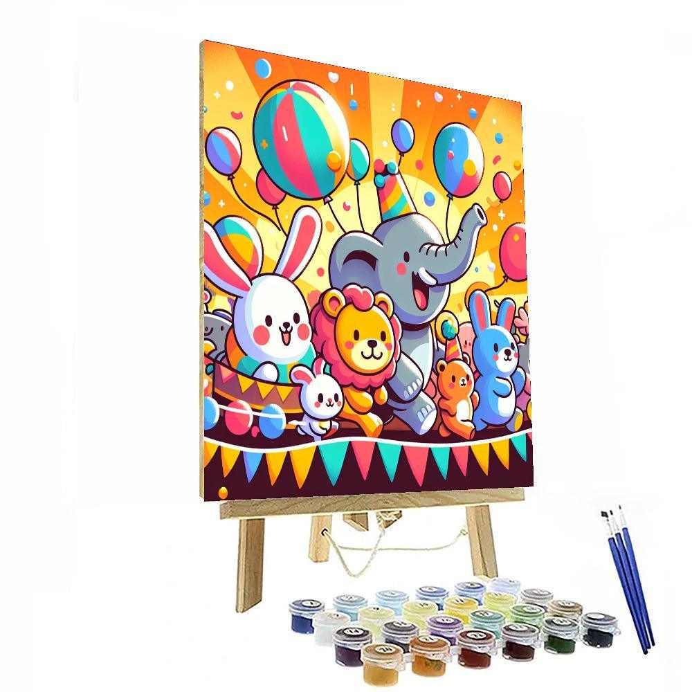 Friendly Animal Parade Numbered Painting Kits