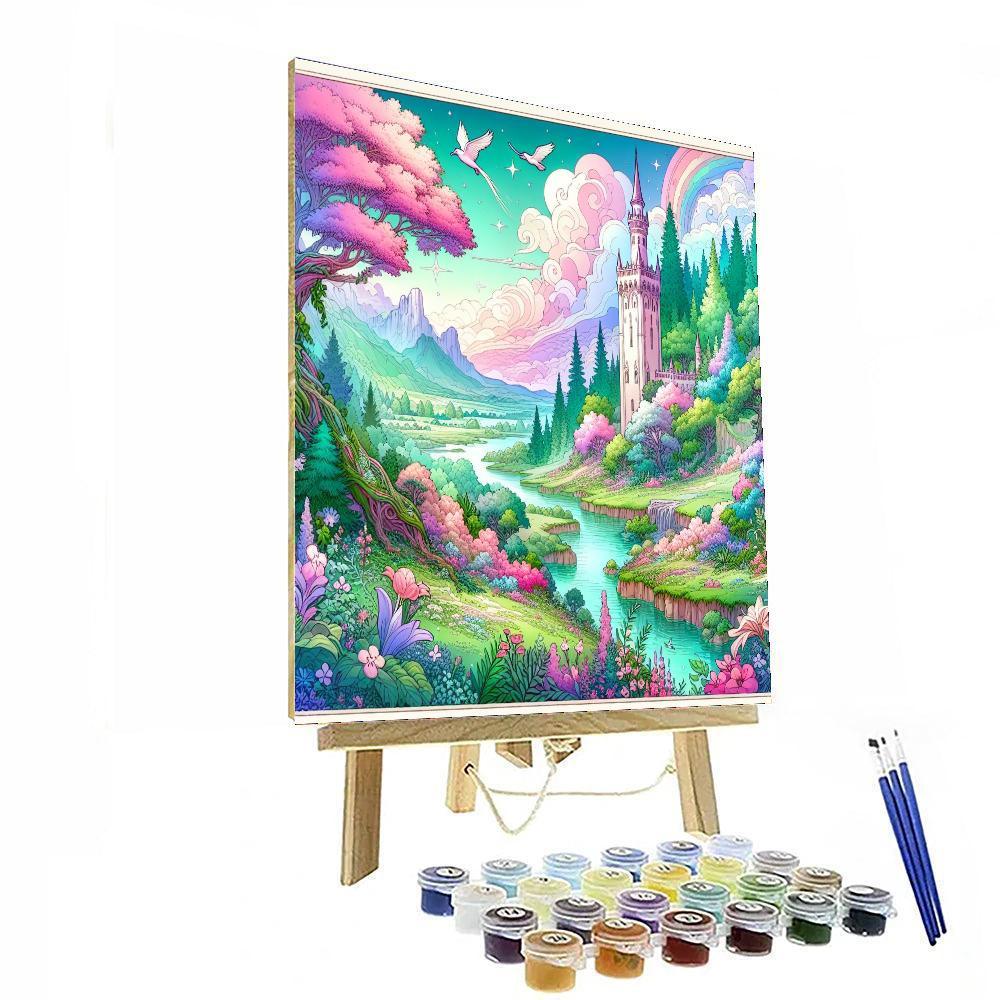 Rapunzel Tower Fantasy DIY Paint By Numbers