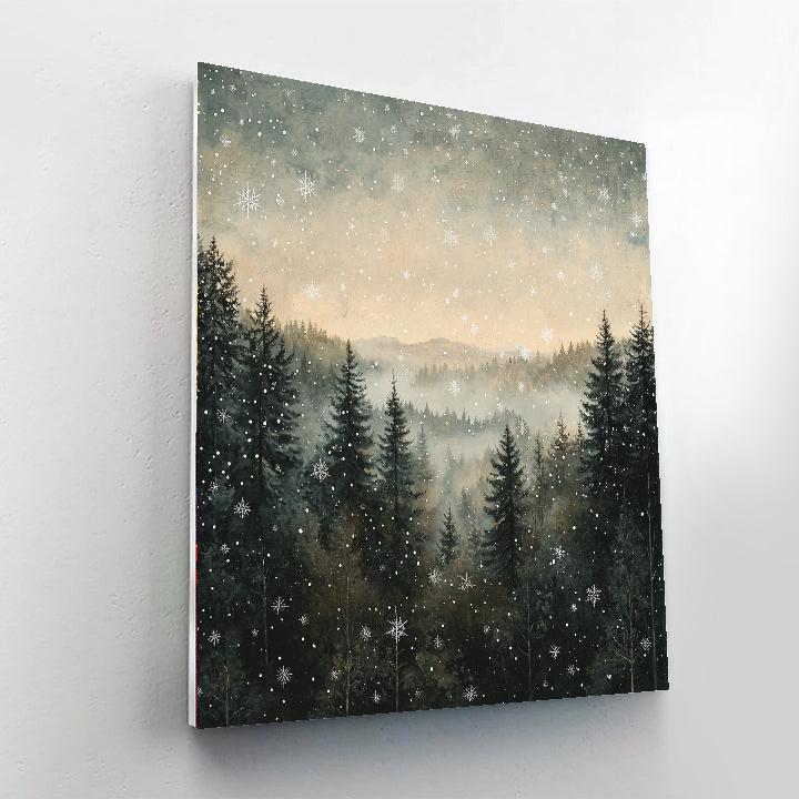 Caspar David Friedrich Inspired Ethereal Winter Dreamscape  Paint By Numbers Kits