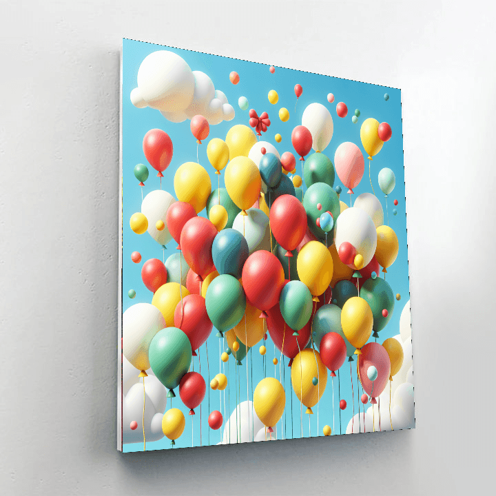 Colorful Whimsical Balloons Painting By Numbers Kit