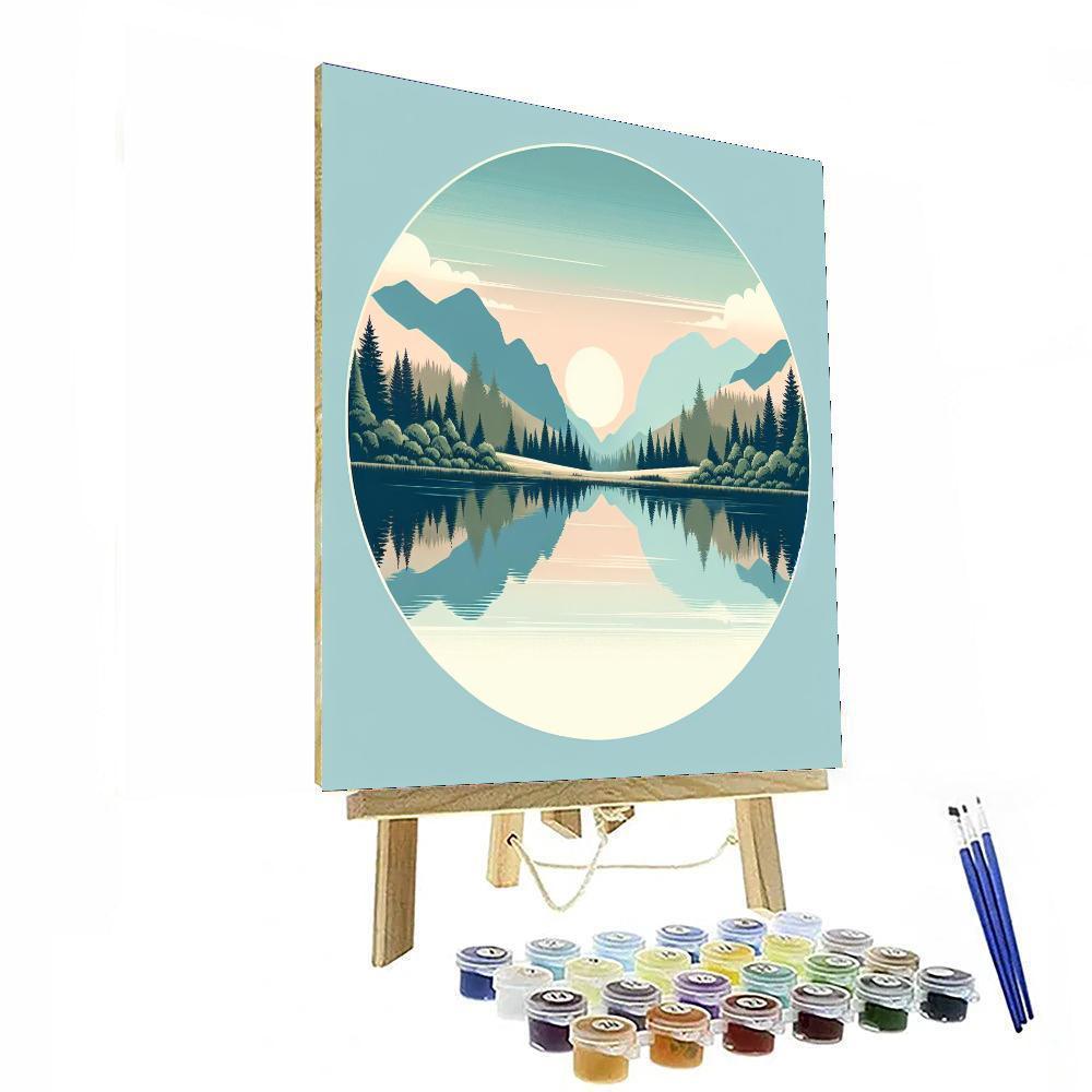 Tranquil Lakeview Number Painting