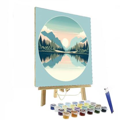Tranquil Lakeview Number Painting