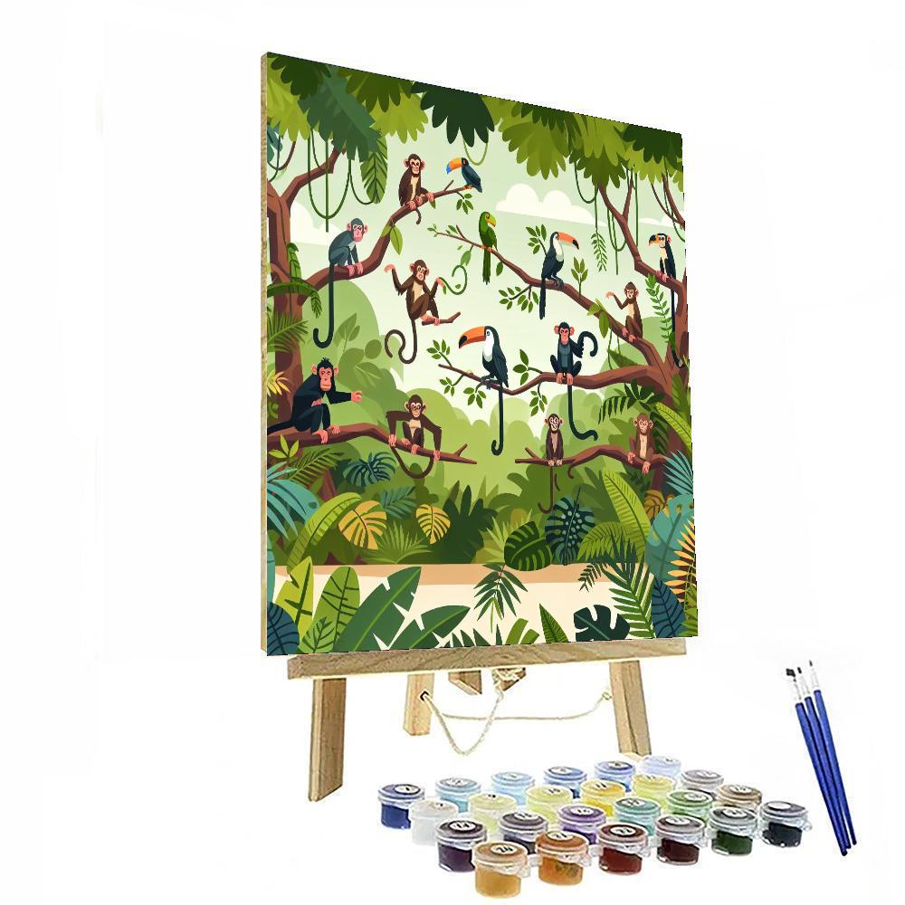 Tropical Treetops Painting Number Kit