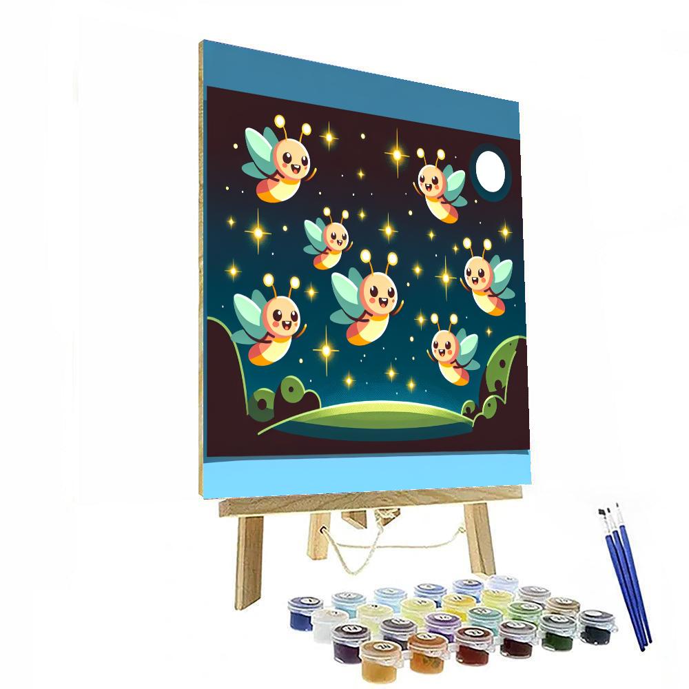 Glowing Firefly Dance Paint By Number