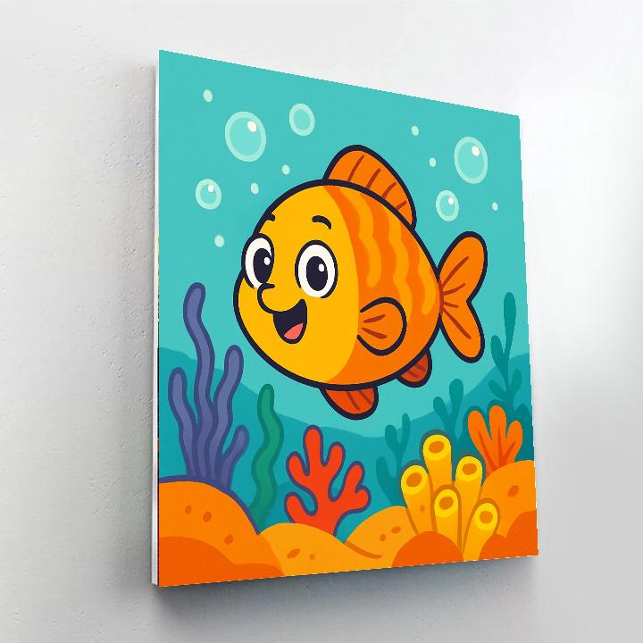 Cheerful Fish Numbered Painting Kits