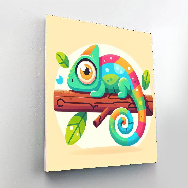 Curious Chameleon Discovery Paint By Numbers Art