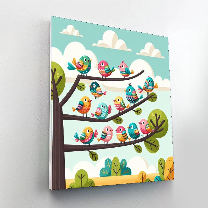 Chirpy Birds Adventure DIY Paint By Numbers