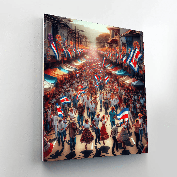 Día De La Independencia - Costa Rica DIY Paint By Numbers
